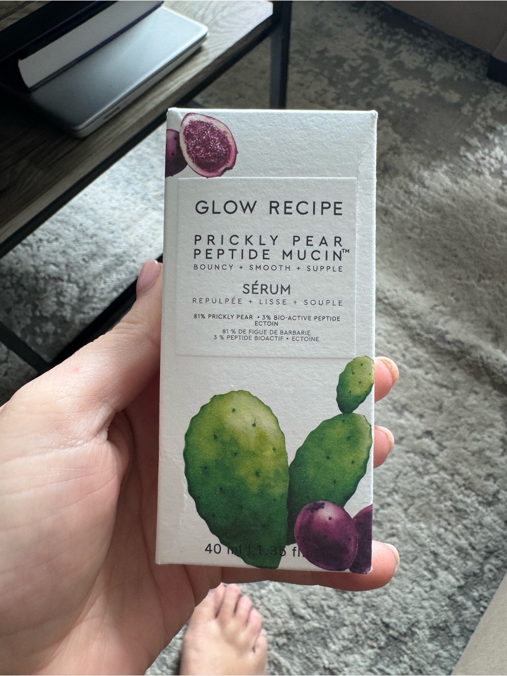 Glow Recipe Prickly Pear Peptide Mucin Serum — Green & Purple Accents